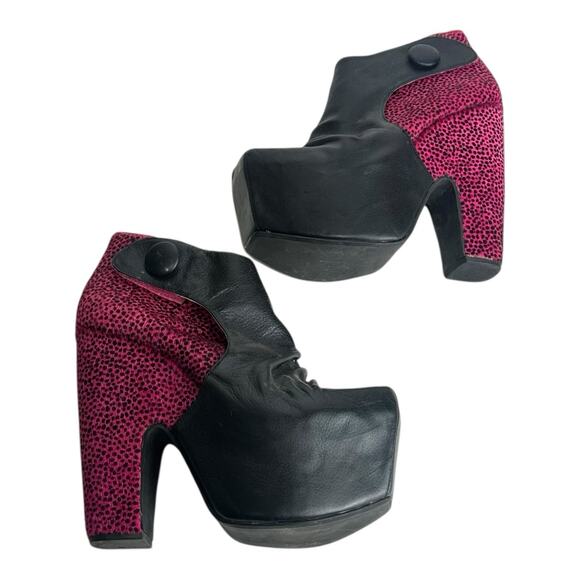 Jeffrey Campbell Pink Cheetah Print platform heels Size 7 - Picture 7 of 10